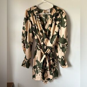 River‎ Island  Long Sleeve Belted Romper